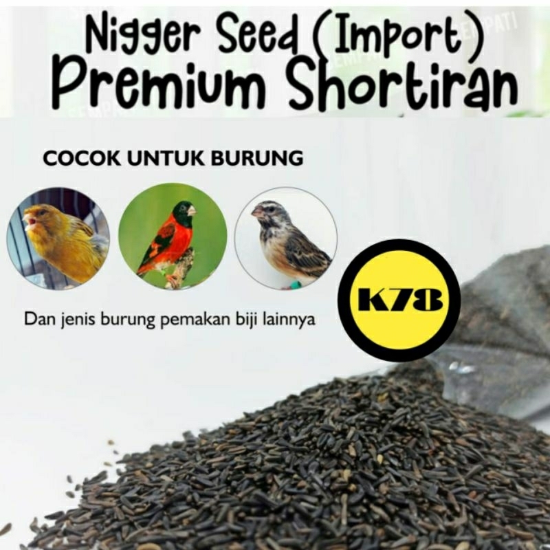 NIGER SEED 500GR PAKAN RED SISKIN, KENARI, DLL