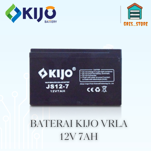 BATERAI KIJO 12V 7AH AKI UPS KIJO AKI SOLAR PANEL BATERAI VRLA - KIJO 12V 7AH