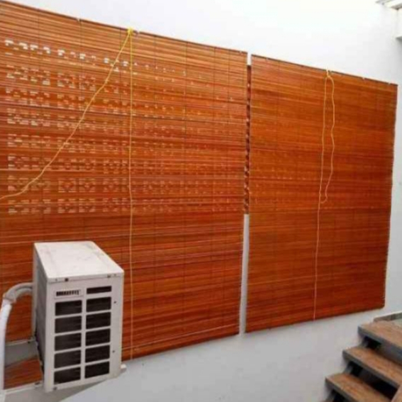[KHUSUS KARGO] TIRAI BAMBU TIRAI GULUNG OUTDOOR PLITUR 2x2 METER + TALI PENGGULUNG / KREY BAMBU KREY