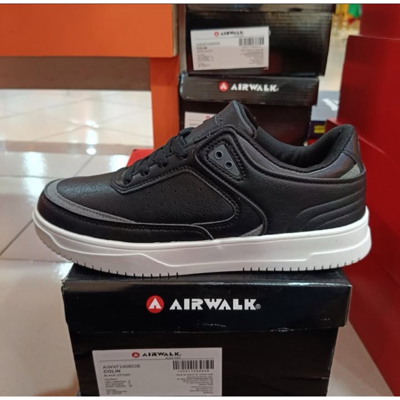 Sepatu Casual Pria Airwalk Colin Black / White Mens Original