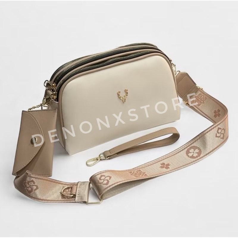 Larisa slempang premium - tas slempang wanita 3 ruang simple elegan kekinian