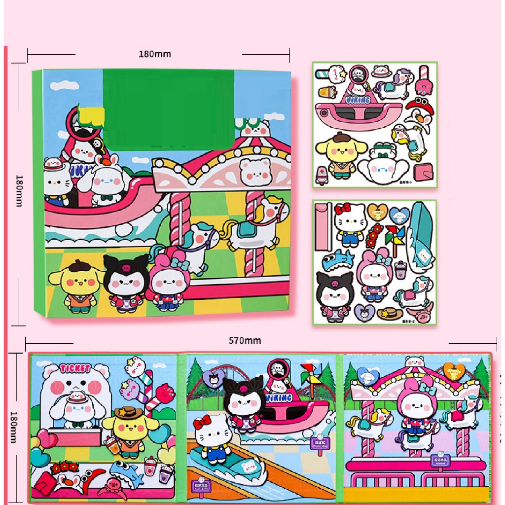 Buku mainan magnetic / sticker magnetic laminasi