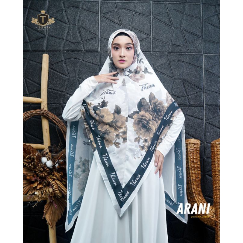 JILBAB ARANI MAWAR Thewa* CERUTY PRINTING BERGO SYAR'I