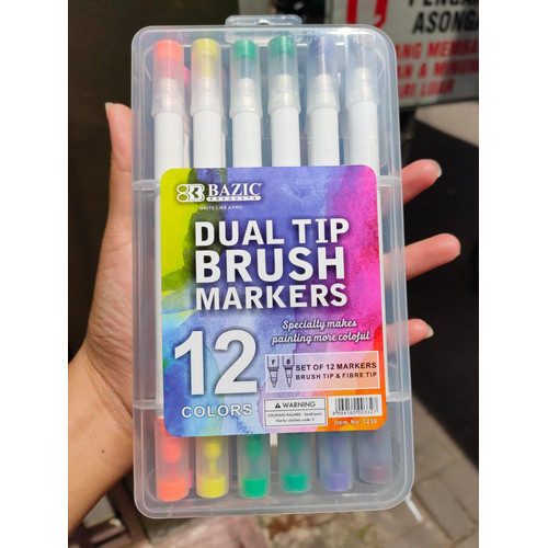 

Spidol / Brush Tip Marker ZRM 12 warna