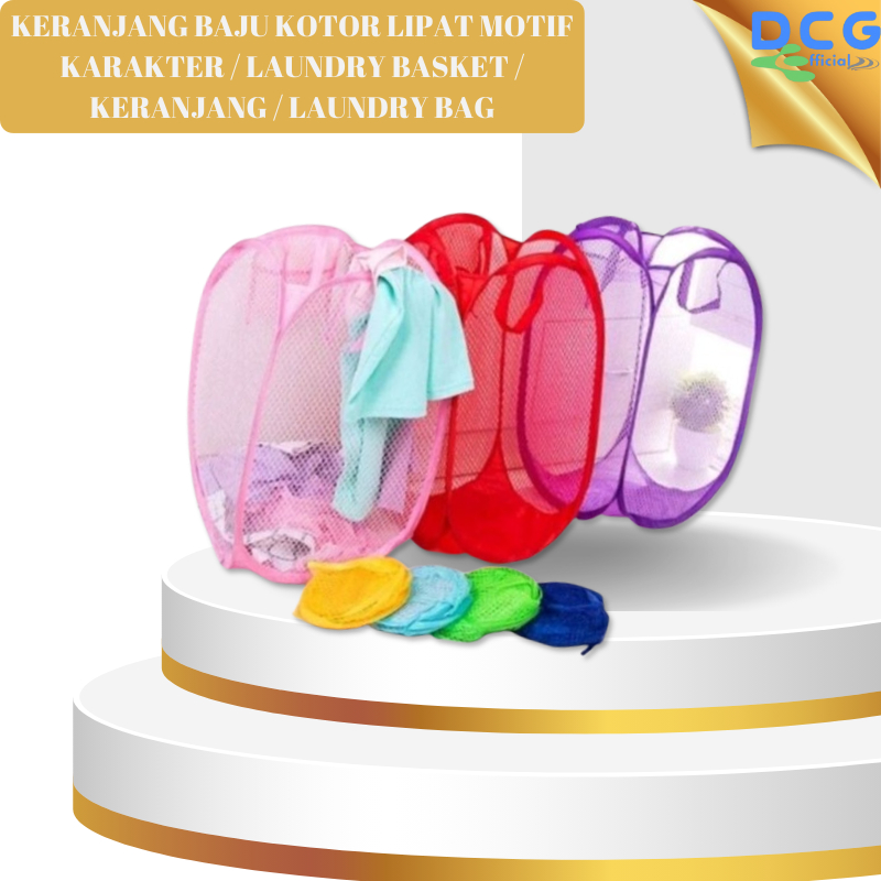 Keranjang Baju Kotor Lipat Motif Karakter / Laundry Basket / Keranjang / Laundry Bag