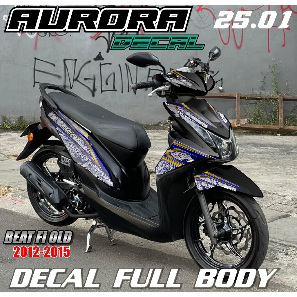 COD TERBARU DECAL STICKER BEAT FI OLD TAHUN  2012 2013 2014 2015 FULL BODY NEW  DESIGN GRADASI STICK