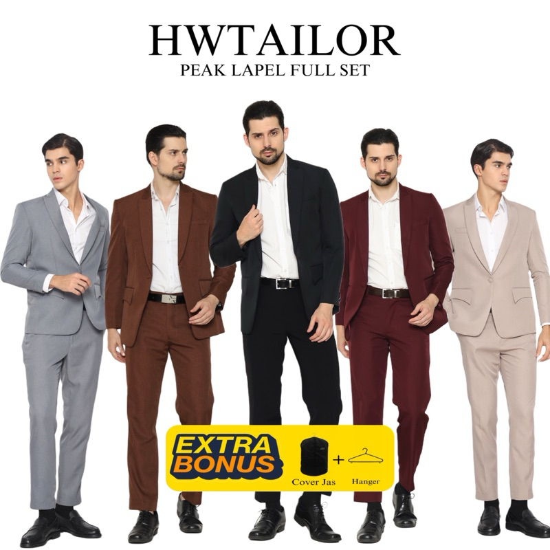 HW TAILOR JAS DOFF (BONUS COVER JAS & HANGER) FULL SET JAS PRIA,KANTOR,WISUDA,CASUAL HWTAILOR