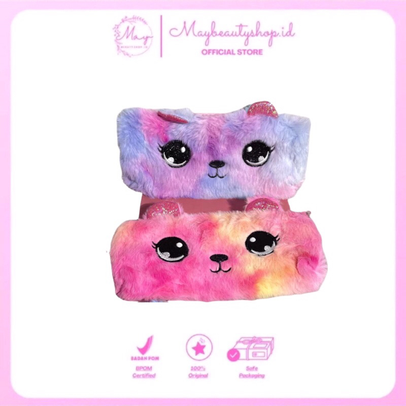 

Kotak Pensil Bulu Rainbow Kucing lucu