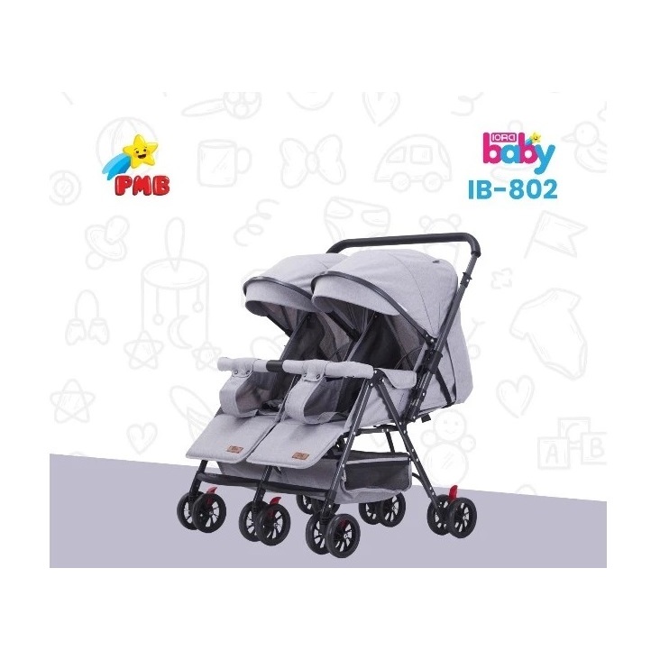 Stroller baby Kembar IORA baby IB 802 PMB/Baby Stroller Bolak Balik Kereta Dorong Kembar Bayi