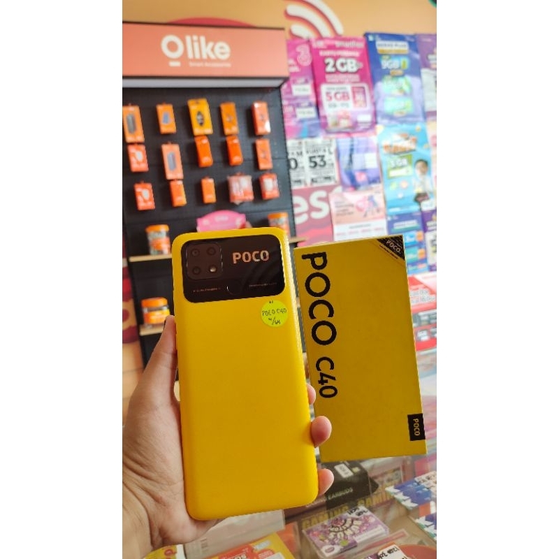 POCO C40 RAM 4GB MEMORI 64GB FULLSET ORI