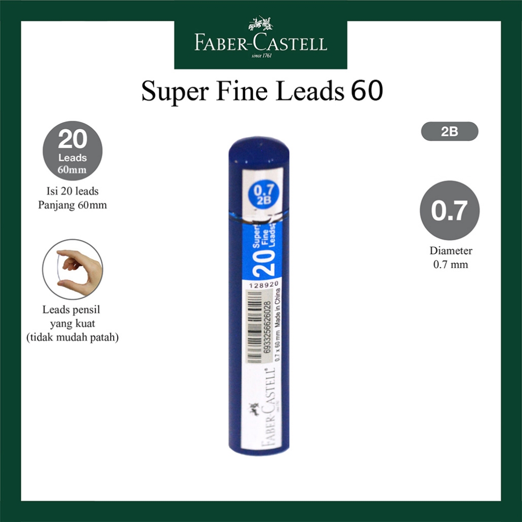 

Isi Ulang Pensil Mekanik Faber Castell / Refill Mechanical Pencil 60MM / Lead 0.7MM Tube Dark Blue