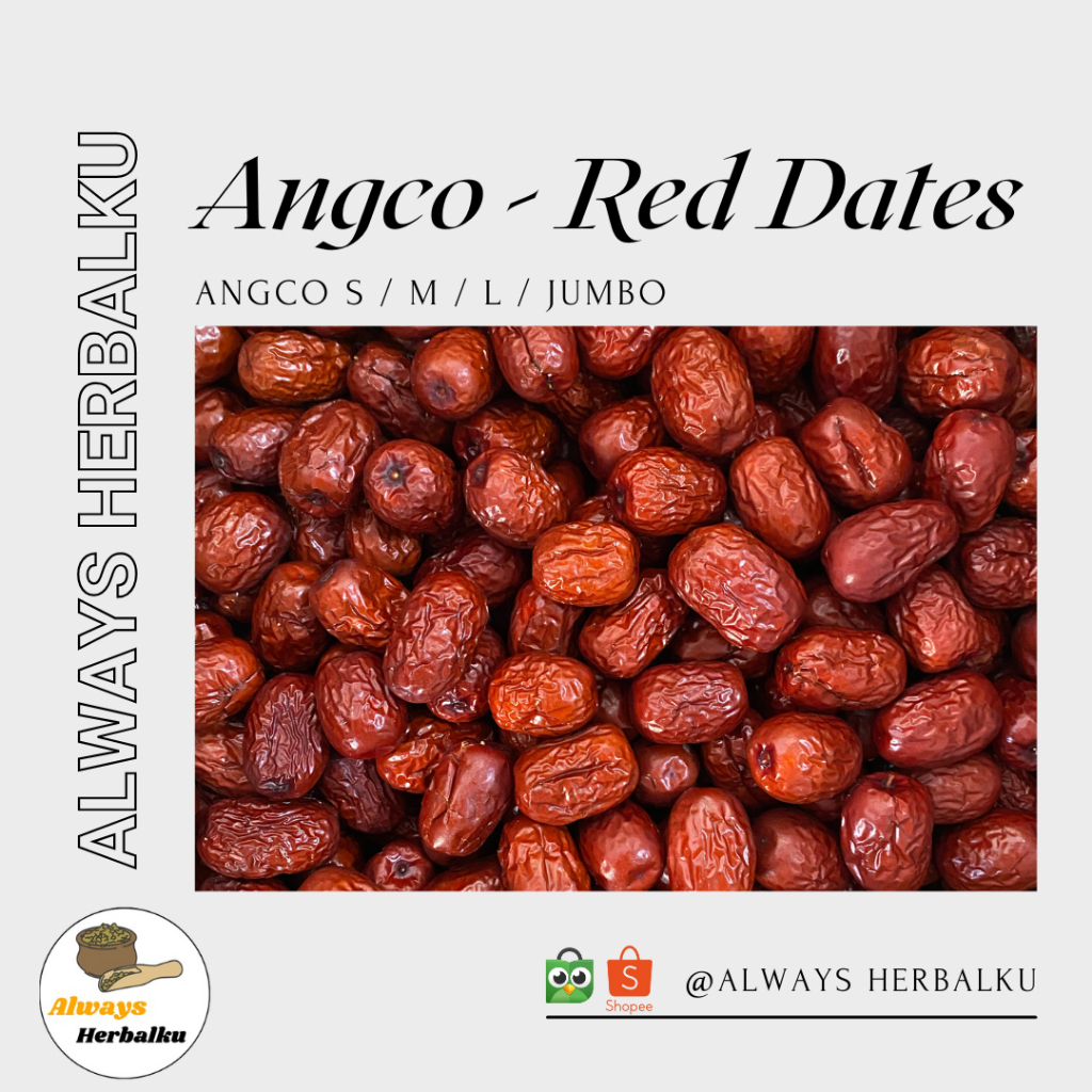 

Angco / ang co / red jujube / Red dates / Kurma china / Hong zhao / Ziziphus jujuba (1 kg)