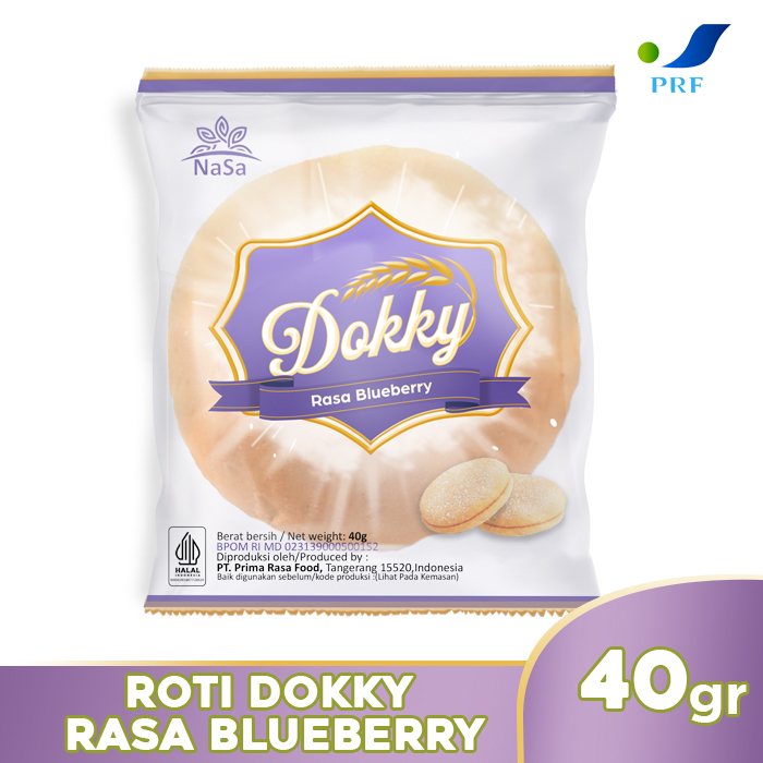 

Prima Rasa Food Roti Dokky - Rasa Blueberry - Roti Panggang Viral - Roti Enak Halal