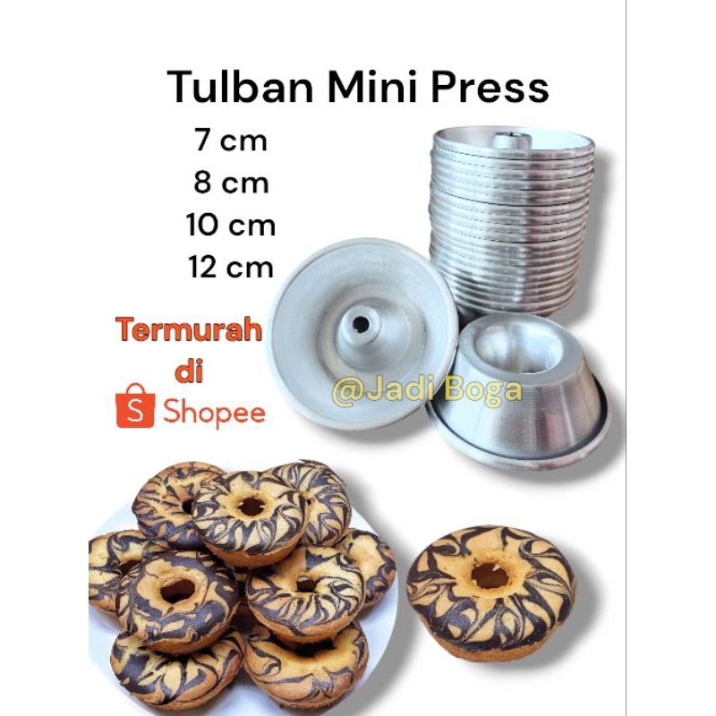 Grosir 12 Pcs Loyang Tulban Mini Press | Loyang Tulban Press 7.8.9.10.12 cm | 1 Lusin Loyang Tulban 