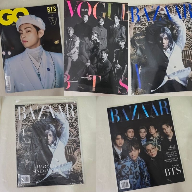 GQ Harper's Bazaar Vogue Magazine Majalah BTS Taehyung V