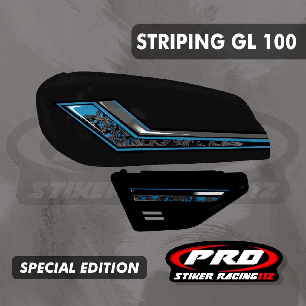 STRIPING STIKER LIS VARIASI HONDA GL 100 GL STRIPING VARIASI HONDA GL 100