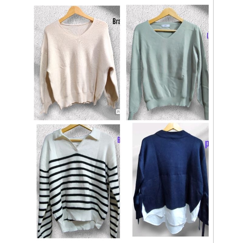 Inner/ sweater/cardi rajut preloved (thrift)