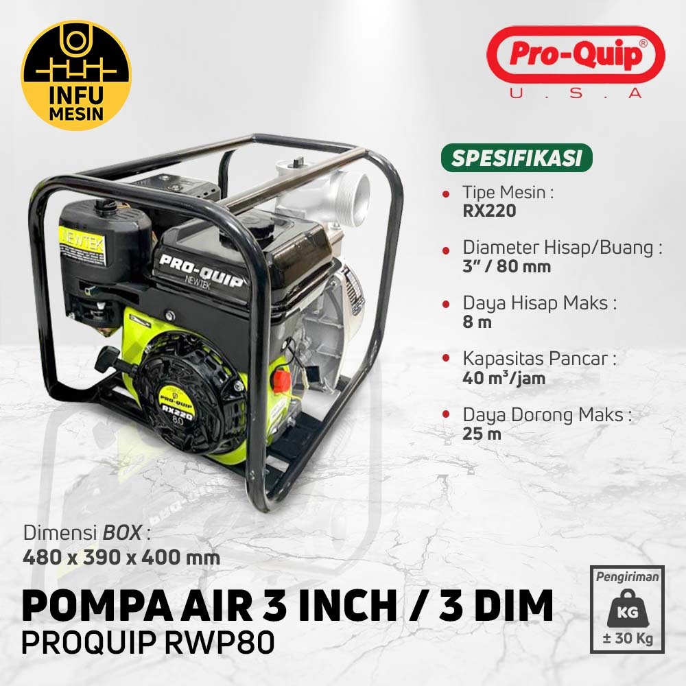 PROQUIP RWP80 POMPA AIR 3 INCH POMPA ALKON