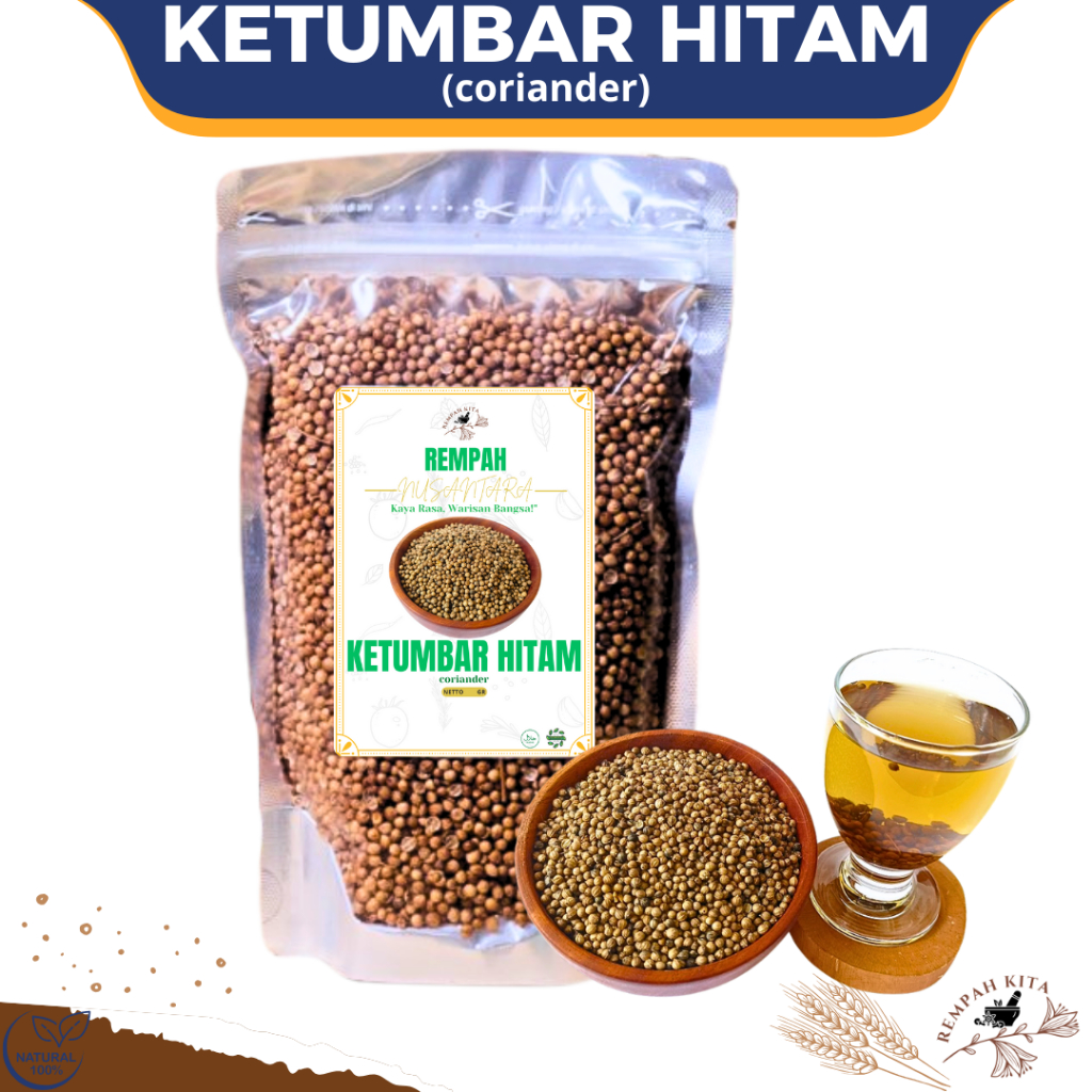 

Ketumbar Hitam Murni Organik Original 100gr Ketumbar Tumbar Cokelat Asli Tanpa Pemutih & pengawet