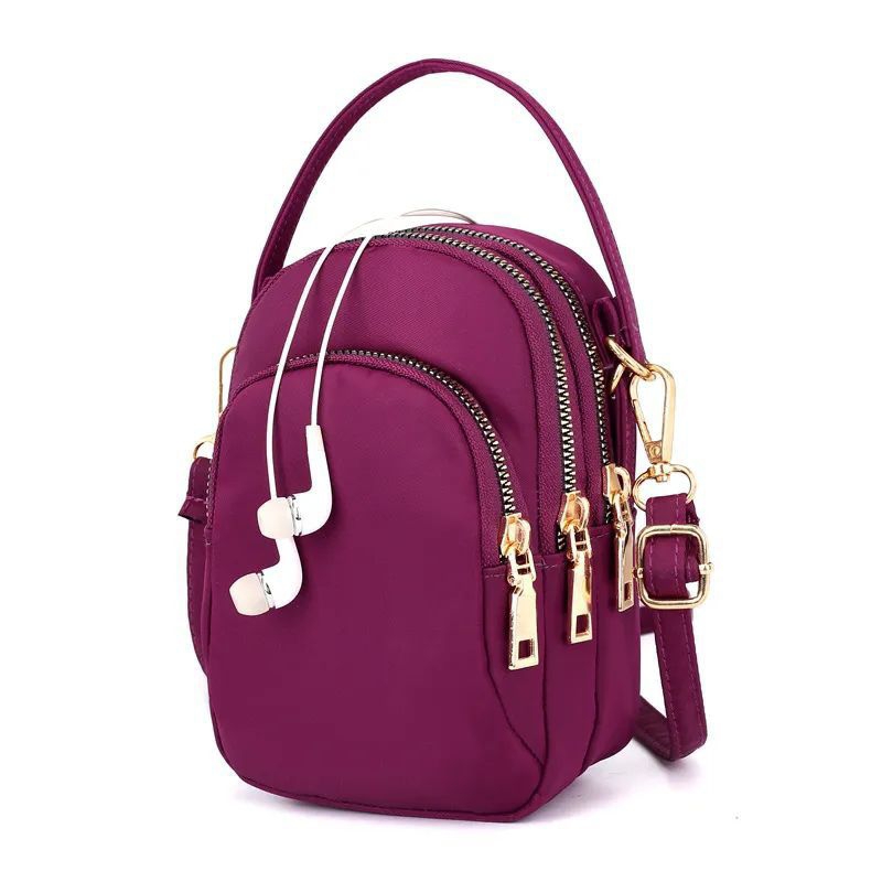 tas slempang bahu cewe warna merah marun cocok buat hp