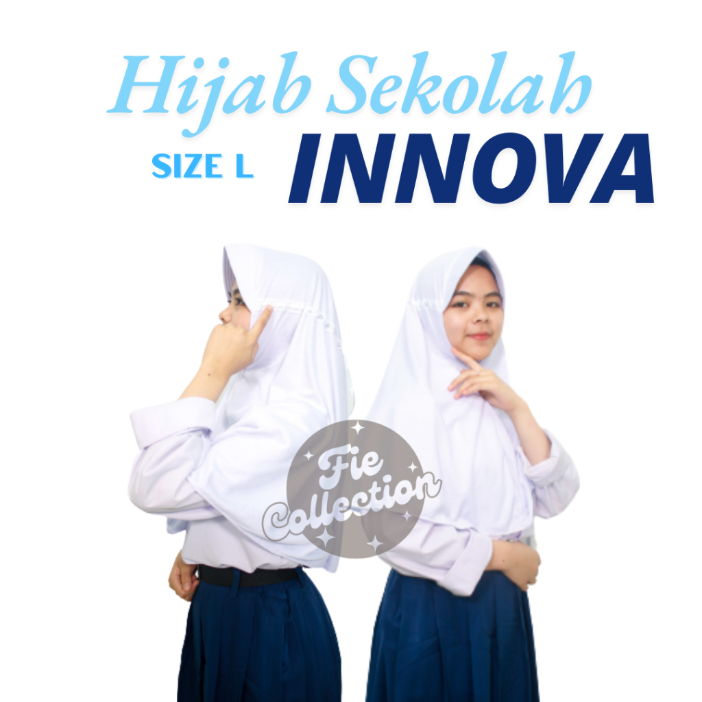 Jilbab Sekolah Innova Size L untuk Anak SMP