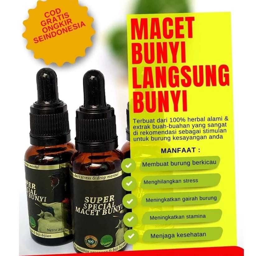 SUPER SPECIAL MACET BUNYI VITAMIN PENGGACOR BURUNG MURAI KACER C IJO