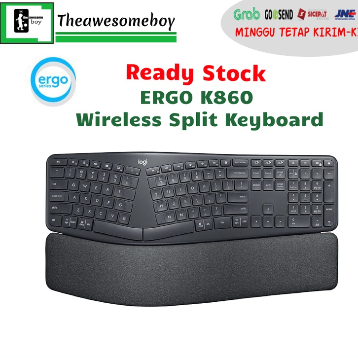 Logi Ergo K860 Wireless Bluetooth Split Keyboard Multi Device Ergonomic