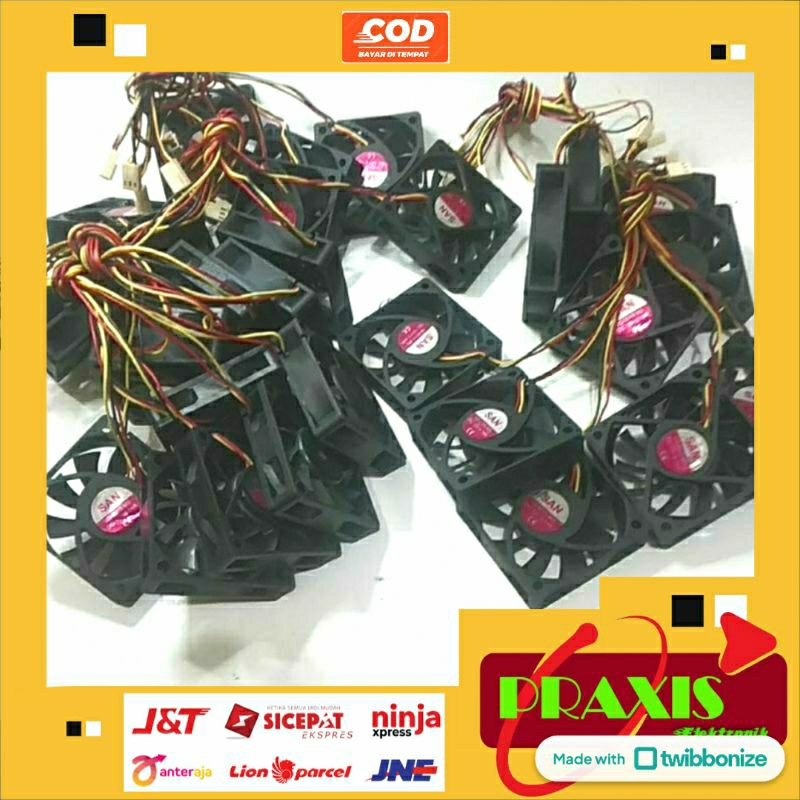 Kipas Fan DC 12V 0,14A  6 Cm San Baru