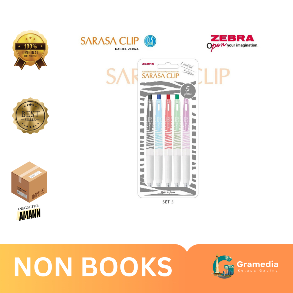 

Gramedia MKG - Zebra Sarasa Clip 05 Pastel Zebra Set 5pcs