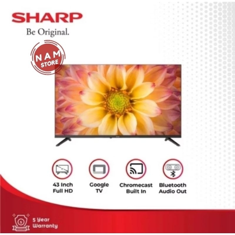 LED TV SHARP GOOGLE TV FULL HD FRAMELESS 32" GH, 43" GH | Nam Store