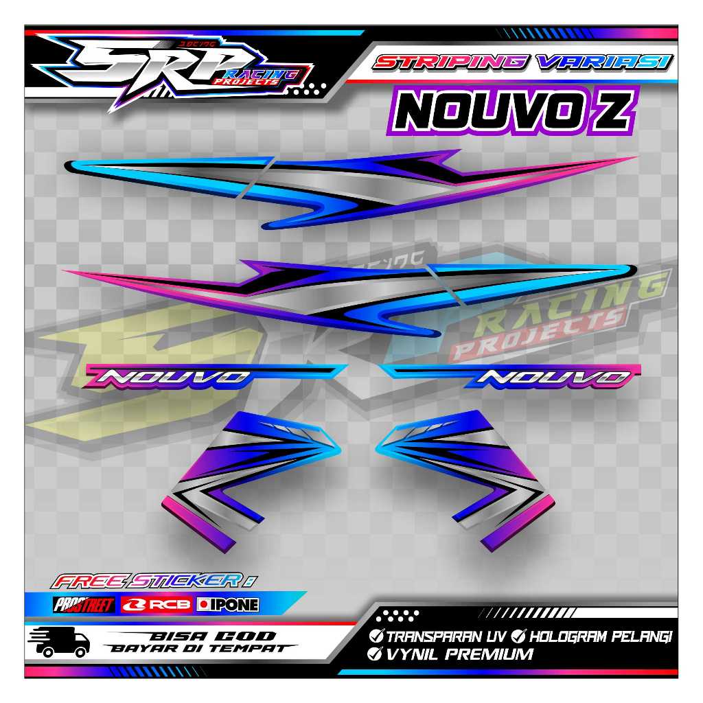 STRIPING VARIASI YAMAHA NOUVO Z / STICKER LIST VARIASI MOTOR YAMAHA NOUVO Z