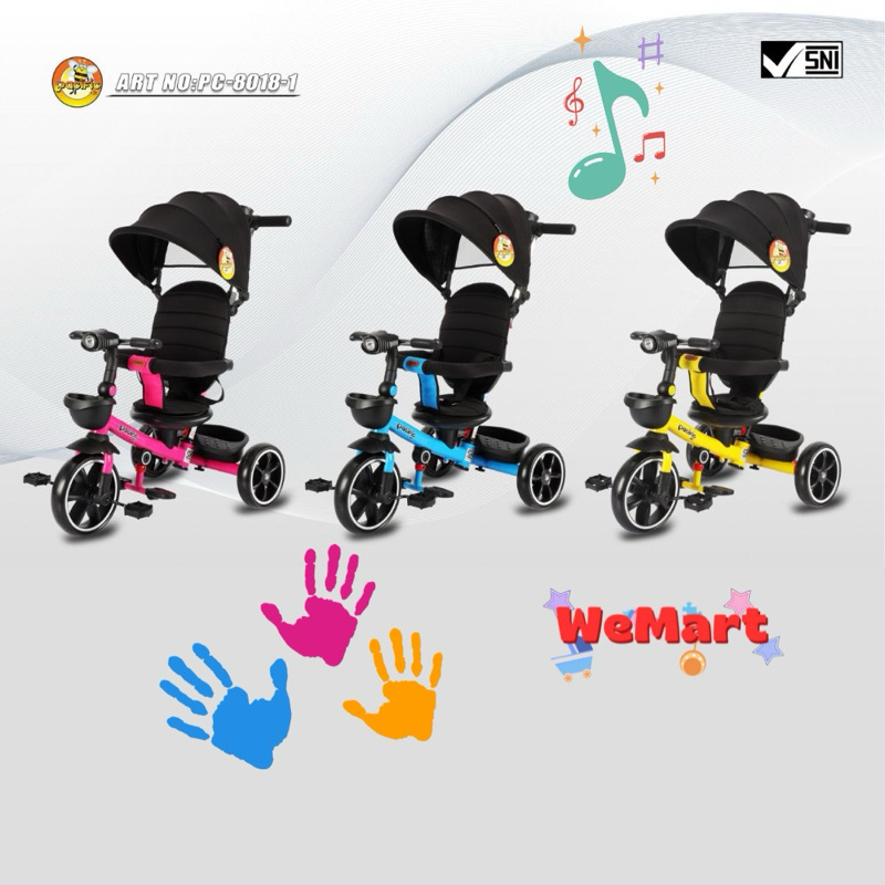 PACIFIC JR TRICYCLE PC- 8018-1 Sepeda stroller Anak