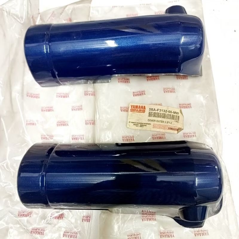 Cover tutup shock depan kupingan spakbor depan F1Z SE Crypton biru dongker | 3XA-F3132-00-MW