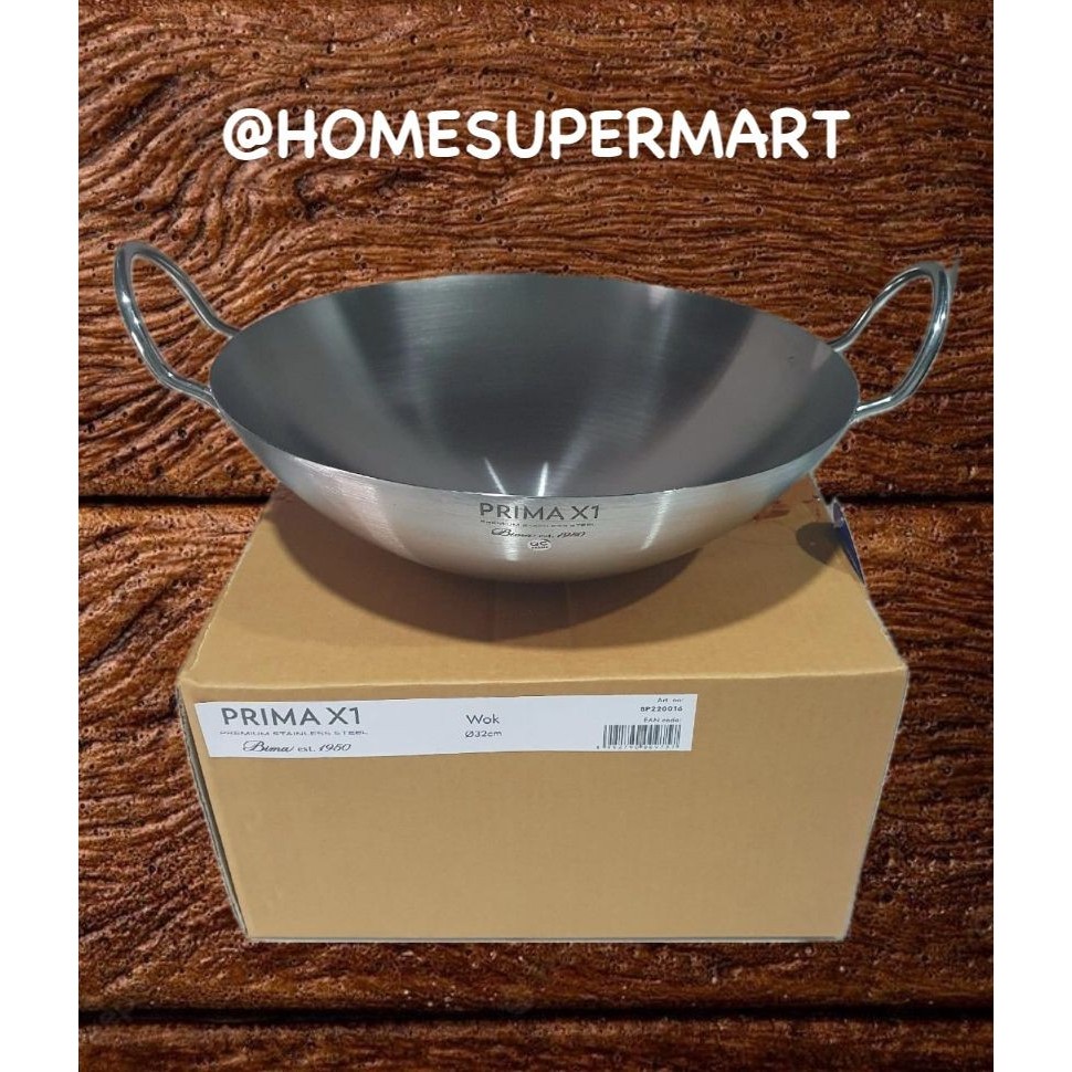 Bima Prima X1 Wajan Penggorengan Kuali 32cm BP220016 Asian Wok