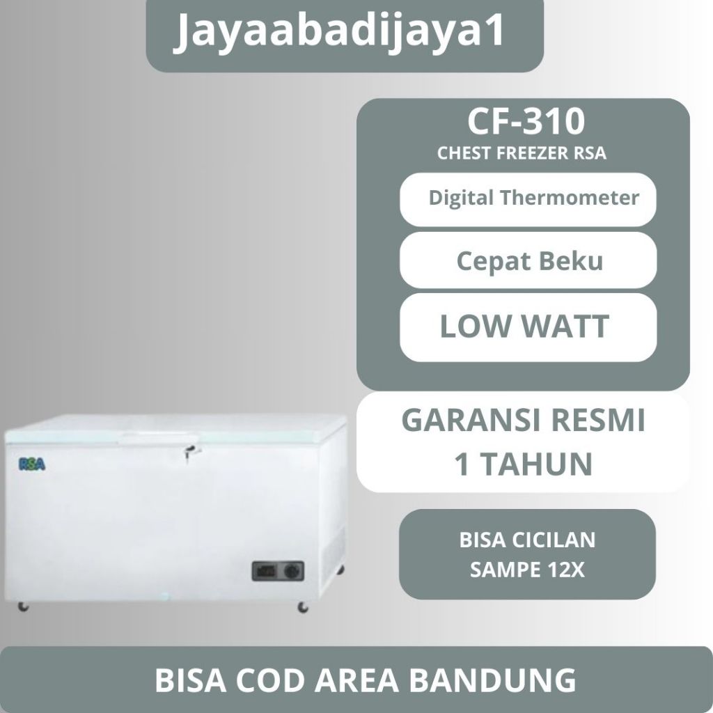 Chest Freezer RSA CF-310 / RSA CF310 Box Pembeku 310 Liter