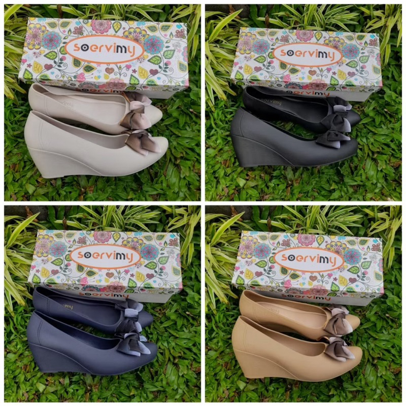 SOERVIMY JELLY SHOES WEDGES PITA WANGI SEPATU JELLY WANGI SOERVIMY WEDGES PITA WANGI