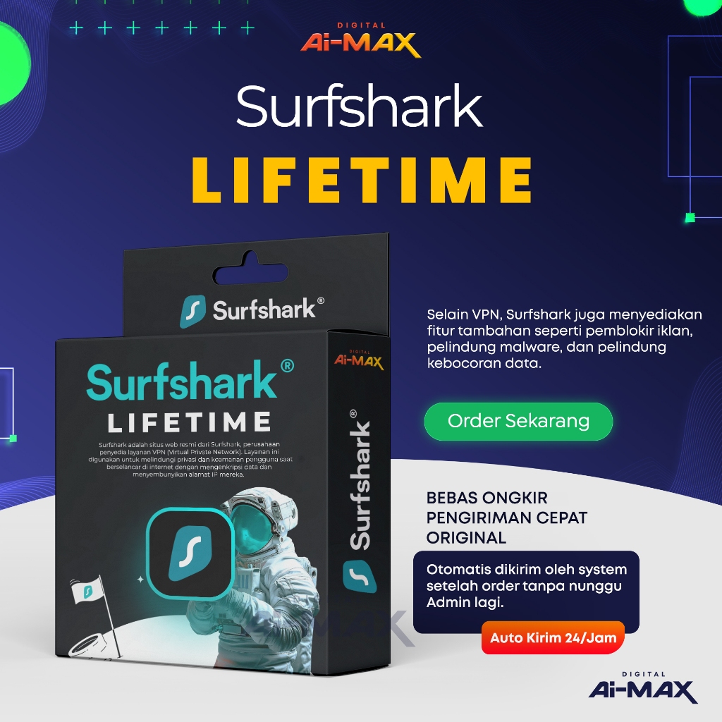 ⚡𝐀𝐔𝐓𝐨𝐃𝐄𝐋𝐈𝐕𝐄𝐑𝐲𝟐𝟒/𝟕⚡Surfshark Lifetime VPN Original