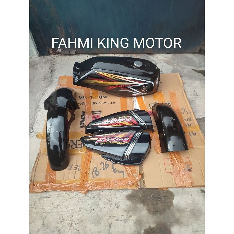 TANGKI BODY BAJU SET RX KING MASTER 2005 LIST MERAH GRES BARU KOMPLIT