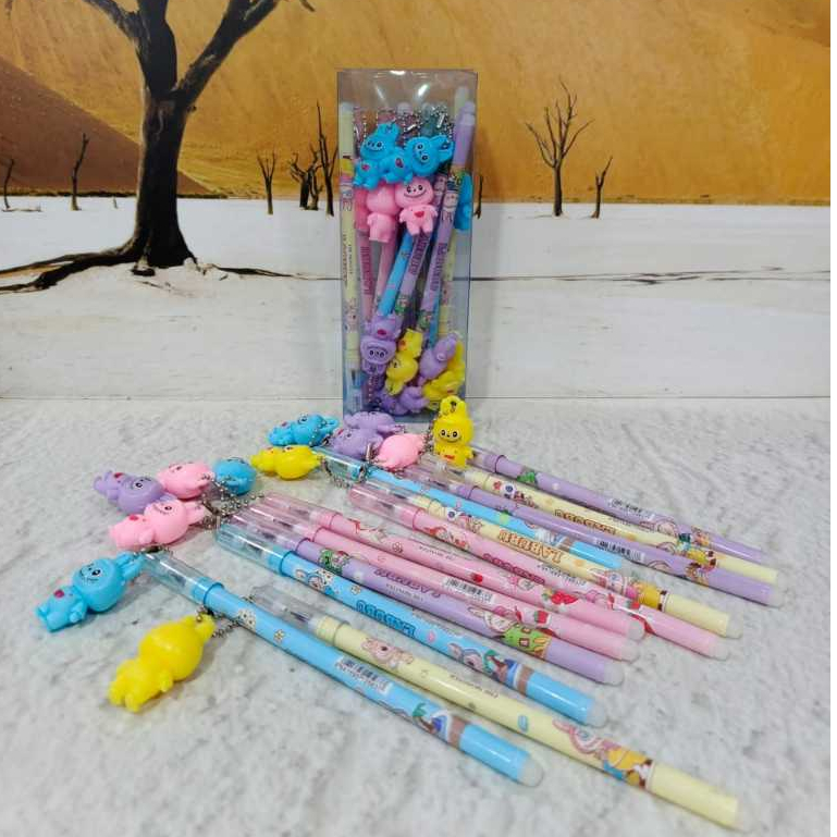 

sg (12Pc) Pen Gantung Besi Rantai SANRIO CINNAMOROLL KUROMI POMPOMPURIN Pena Ballpen Gel B 600