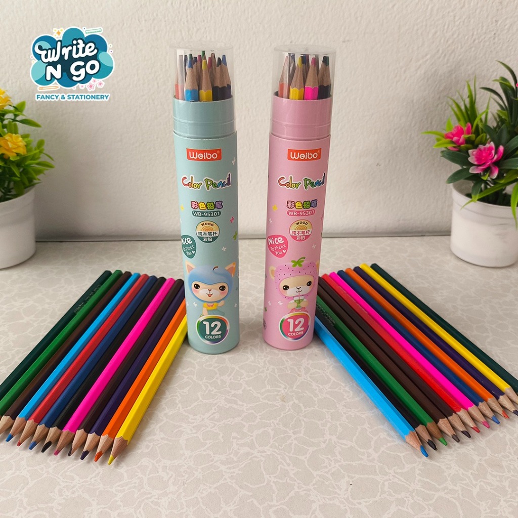 

WEIBO PENCIL COLOR SET TABUNG - PENSIL WARNA TABUNG LUCU