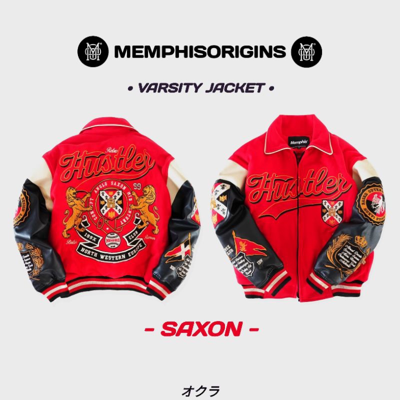 Discount VARSITY JACKET MEMPHIS - SAXON KINGDOM GARUDA BLACK BEAR LOUIS BIGETRON PHOENIX RYUJIN