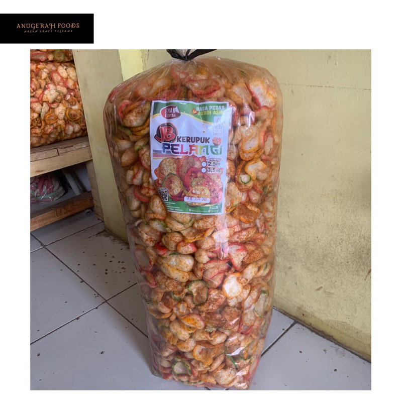 

1 Kg Kerupuk Seblak Super Pedas Cap Pelangi | Kerupuk Seblak Pedas