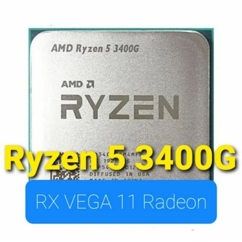Ryzen 5 3400G RX Vega 11 Radeon Graphic AM4 AMD Processor not 5600G