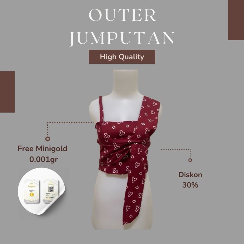Outer Tangtop Kemben Batik Jumputan Baju Luaran Wanita