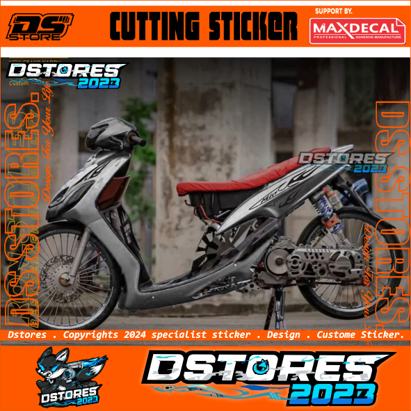 CUTTING STICKR STRIPING MIO SPORTY SMILE MODEL API HOT WHEELS STRIPING VARIASI MIO LAMA MIO KARBU ST