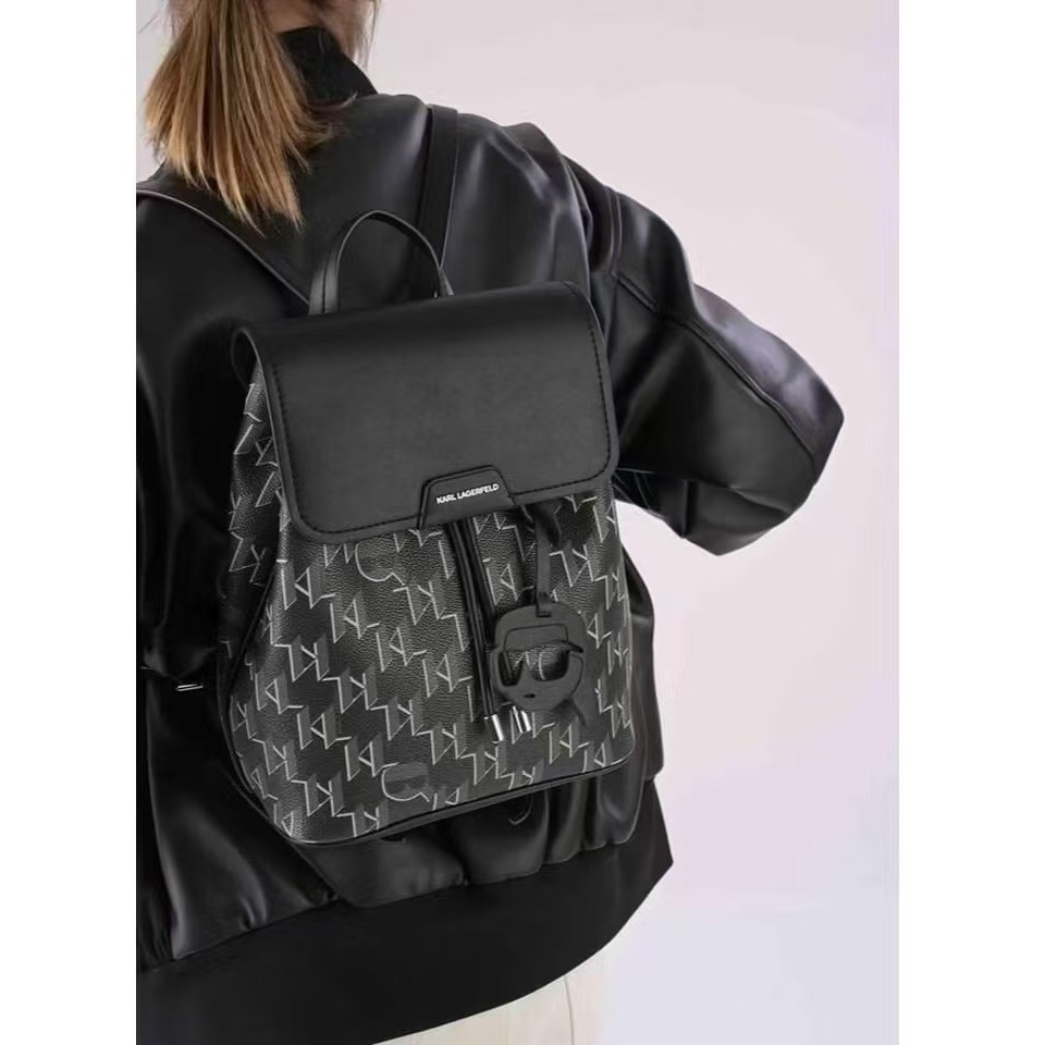 Karl Lagerfeld [Boutique] Galeries Lagerfeld Backpack American K Er Cartoon Avatar Pendant Drawstrin