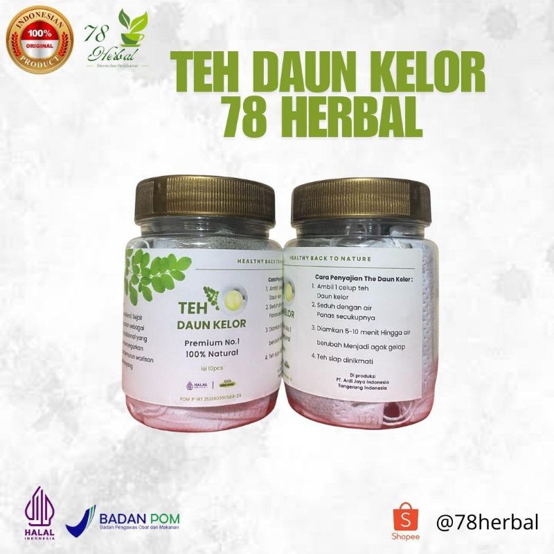 

78HERBAL TEH CELUP DAUN KELOR 100% MORINGA ORGANIK ANTI-KANKER MENURUNKAN KOLESTROL JAHAT