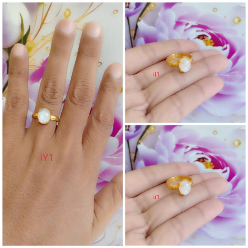 Cincin perak 925 lapis emas 24k RJW