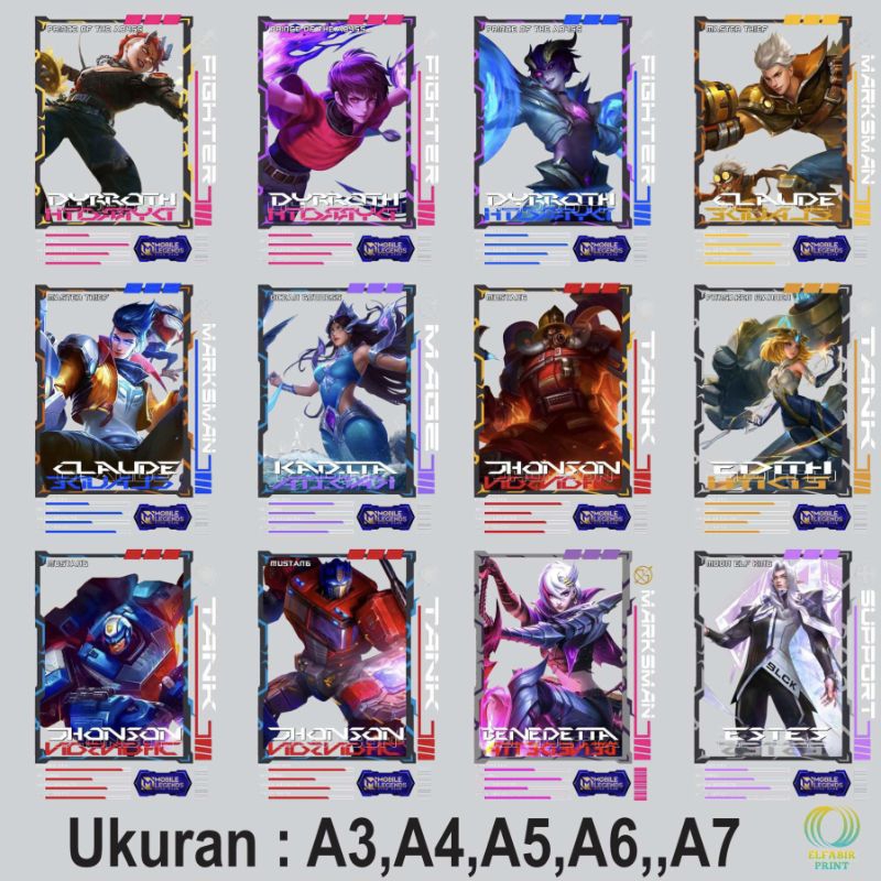 

Dtf Stiker Sablon Setrika Gambar Mobile Legends V5 Ukuran A3 A4 A5 A6 A7 Tinggal Tempel Atau Press