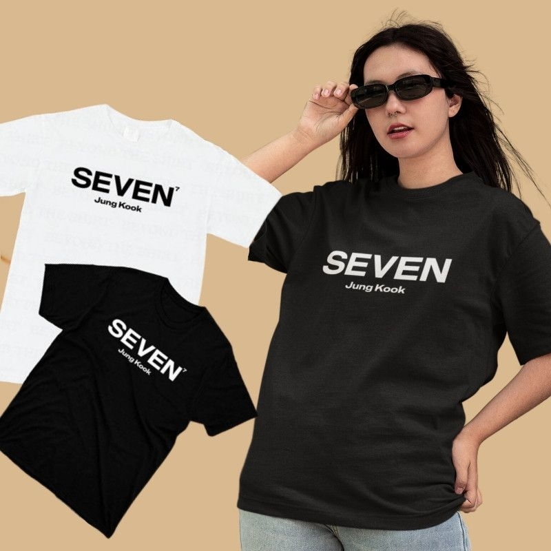 KAOS TSHIRT SEVEN JUNGKOOK LOGO BAJU BTS JK 7 KPOP BANGTAN STYLE KPOP STYLE ARMY KPOP OUTFIT FASHION